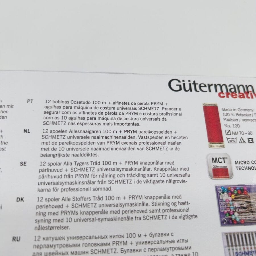 Guterman Set met Spelden en Machinenaalden